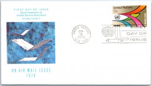 UN UNITED NATIONS FIRST DAY OF ISSUE COVER WFUNA SPECIAL CACHET #16