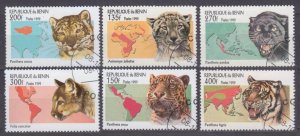 1999 Benin 1192-1197 used Cats - Leopard / Tiger 5,00 €