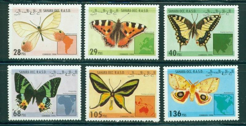 Sahara Occ R. A. S. D. RASD MNH Butterflies Fauna Maps $$ (OS-5)