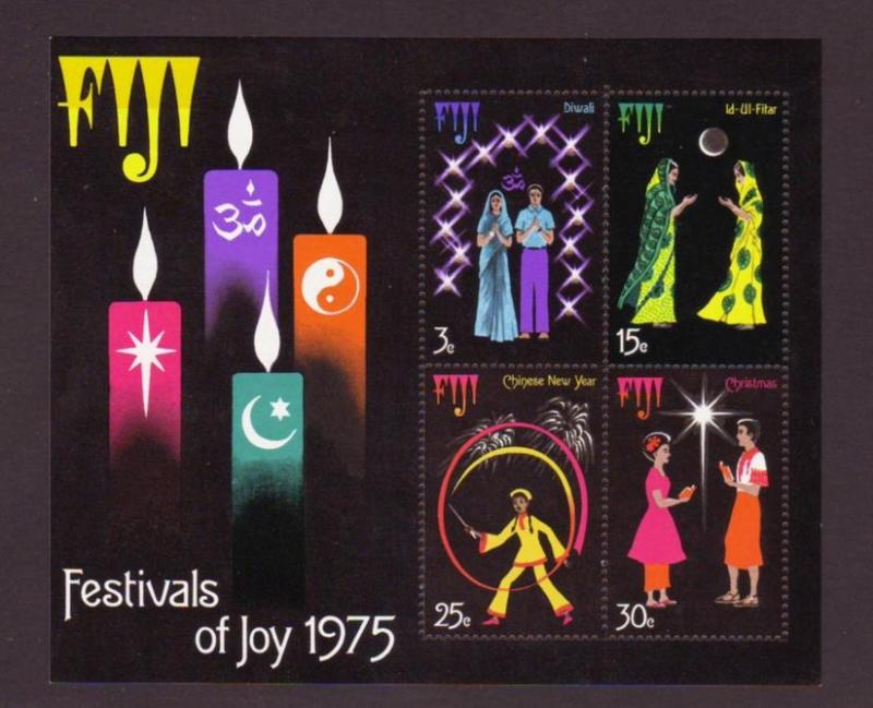 Fiji 1975 Sc#360a Mini Sheet of 4 Festivals of Joy MINT.