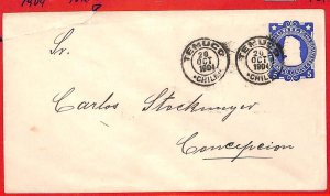 aa2610 - CHILE - POSTAL HISTORY - STATIONERY COVER from TEMUCO 1904