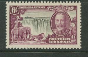 Southern Rhodesia SG 34 MVLH  lightest of hinge seen unde...