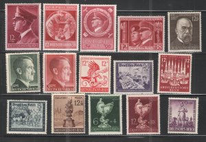 Germany - Deutsches Reich Stamp lot - MH/HR VG/F  Hitler, semi postals, singles