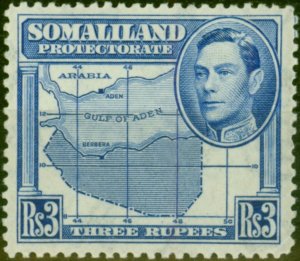 Somaliland 1938 3R Brt Blue SG103 Fine LMM