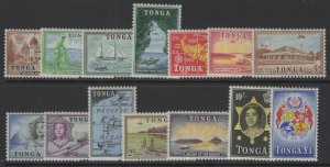 TONGA SG101/14 1953 DEFINITIVE SET MTD MINT