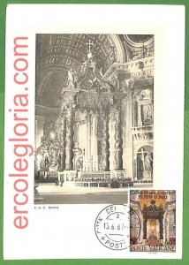 30180 - VATICAN - MAXIMUM CARD - 1967 - Architecture-