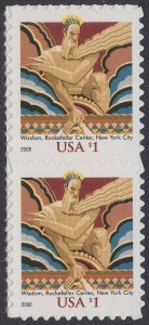 US 3766a Wisdom $1 block (4 stamps) MNH 2008