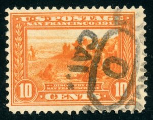 US Stamp #400A Discovery of San Francisco Bay 10c - USED - CV $22.50