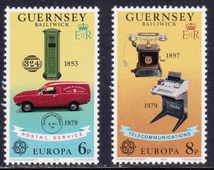 Guernsey # 189-190, Telecommunications, Mint NH 1/2 Cat.