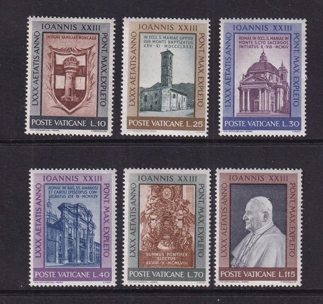 Vatican City #317-322 MNH 1961  birthday Pope