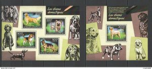 2014 Central Africa Fauna Pets Domestic Dogs Doestiques Chiens Kb+Bl ** Ca428