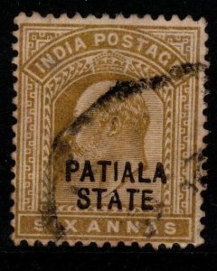 INDIA-PATIALA SG42 1905 6a OLIVE-BISTRE USED