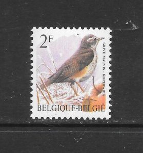 BIRDS - BELGIUM #1434 REDWING MNH