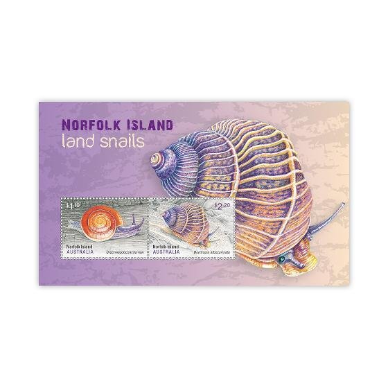 2021 Norfolk Island Land Snails SS (Scott NA) MNH