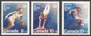 Canada SC#B10-B12 Olympic Games: Montreal (1976) MNH