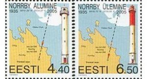 Estonia 2005 Lighthouses Norbby set of 2 stamps MNH