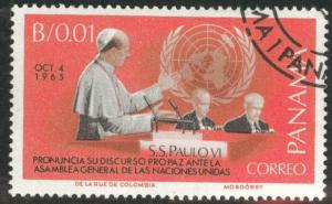 Panama  Scott 464A Used CTO 1966 Pope addressing UN stamp