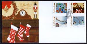 Gibraltar 1253-1256 Christmas U/A FDC