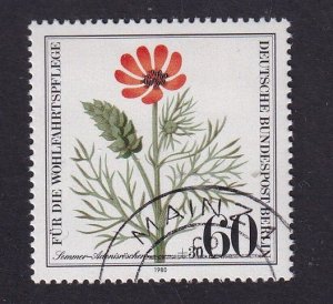 Germany  Berlin #9NB173 cancelled  1980 wildflowers  60pf