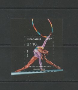 Thematic Stamps Sports - NICARAGUA 1987 PAN-AM GAMES MS mint