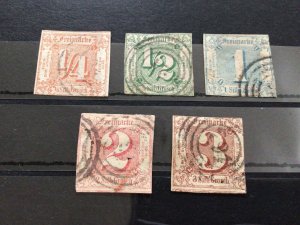 German States Thurn & Taxis 1852 imperforate stamps Ref 57627