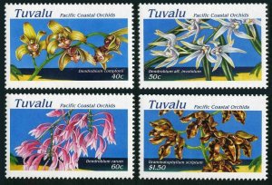 Tuvalu 697-700,MNH.Michel 721-724. Pacific Coastal Orchids 1995.