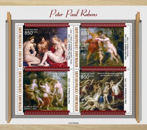 C A R - 2021 - Peter Paul Rubens - Perf 4v Sheet - Mint Never Hinged