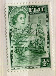 FIJI; 1960 early QEII Pictorial issue fine Mint hinged 1/2d. value