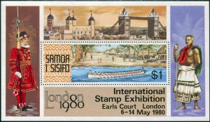 Samoa 1980 SG571 London Stamp Exhibition MS MNH