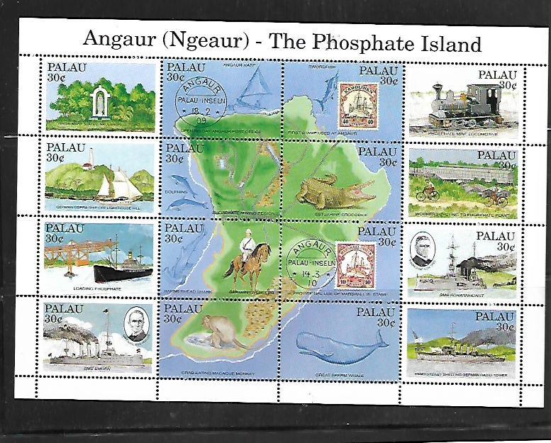 PALAU, 263, MNH, SS, SHEET OF 16, PHOSPHATE ISLAND