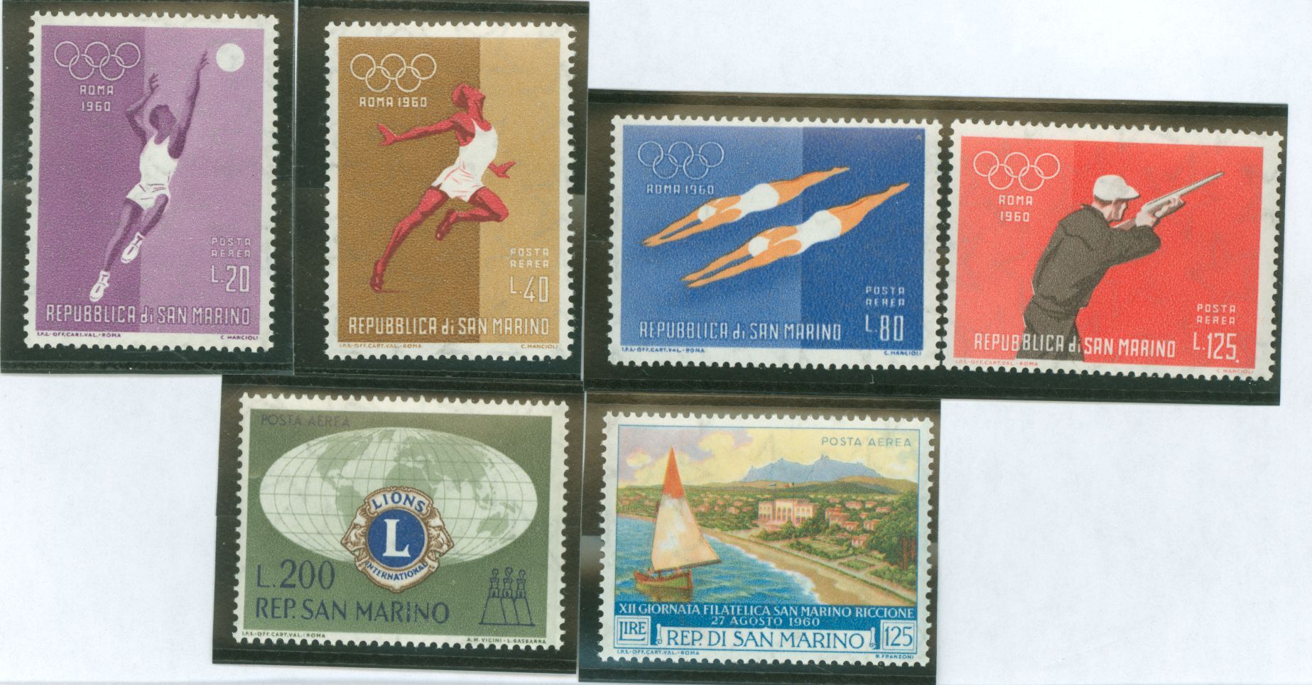 San Marino C111C116 Single Set) (Olympics) Europe San