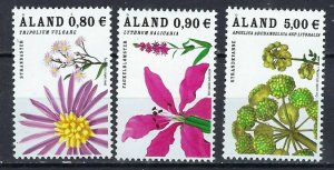 Finland Aland 255-57 MNH 2007 Flowers (ak2897)