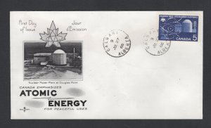 Canada #449  (1966 Atomic Energy issue) Rosecraft FDC unaddressed (1)