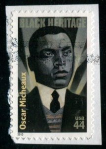 4464 US 44c Oscar Micheaux SA, used on paper