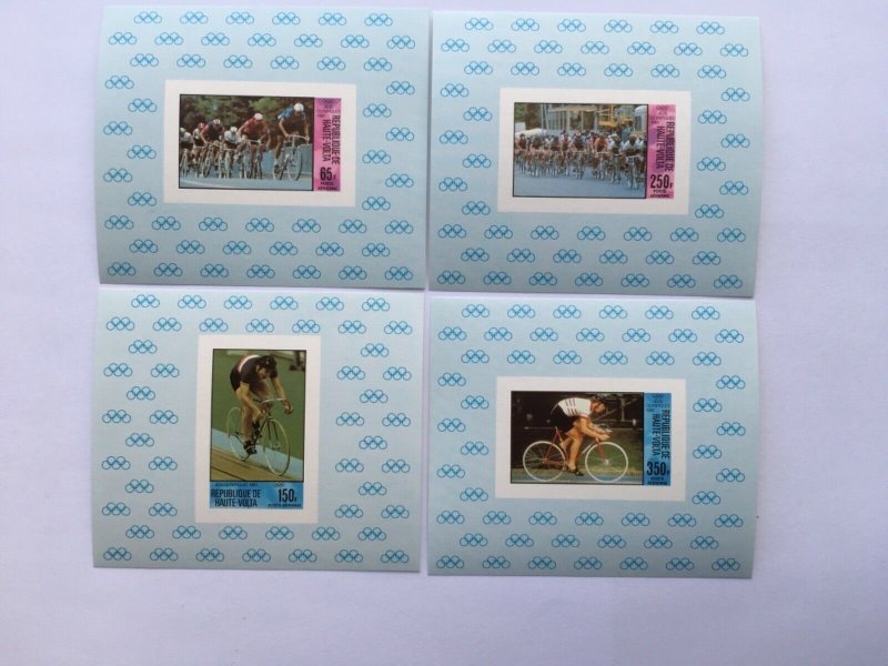 UPPER VOLTA, 1980 Olympic Moscow  Mi 695-698 IN DELUXE SHEETS