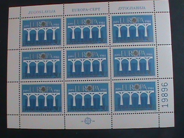 ​YUGOSLAVIA-1984 SC# 1679 EUROPA: 1959-84 EUROPA STAMPS MNH SHEET -VERY FINE