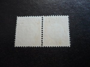 Stamps - Netherlands Indies - Scott# J34- Used Part Set of 1 Pair