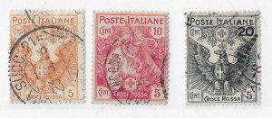 Italy Sc# B1-B3  set of 3 used with  'good'  cancels  VF