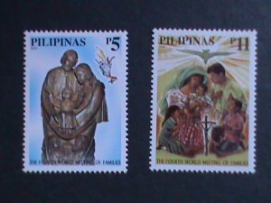 ​PHILIPPINES 2002-SC#21809-10 4TH WORLD MEETING OF FAMILY. MNH VERY FINE