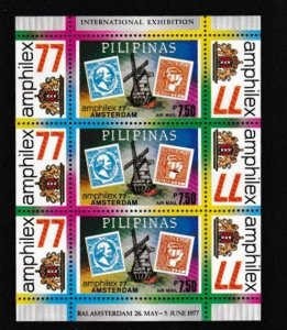Philippines # C109. Amphilex 77 Philatelic Exhibiton Souvenir Sheet, Mint NH,
