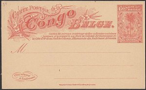 BELGIAN CONGO 10c postcard - fine unused....................................E697