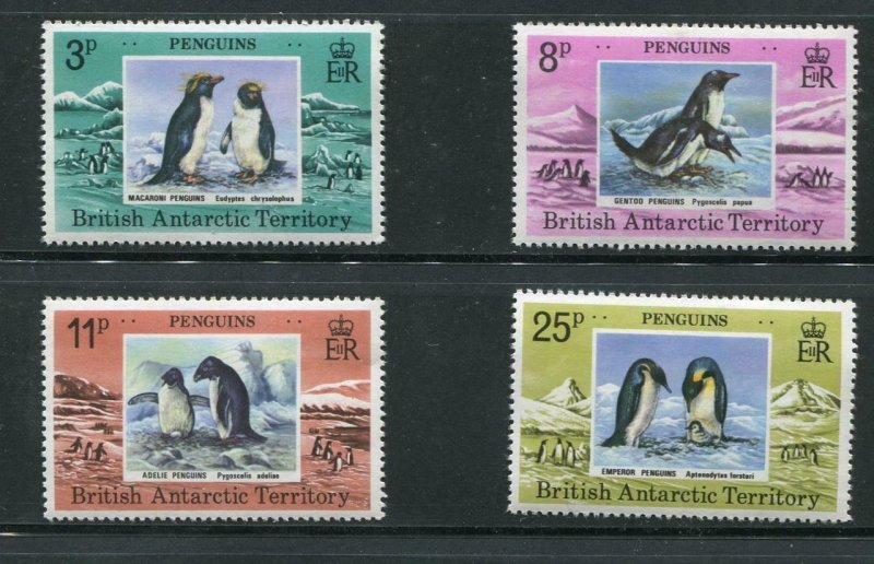 103.20 BRITISH ANTARCTIC: #72-75 (1979 PENGUINS COMPLETE) MNH