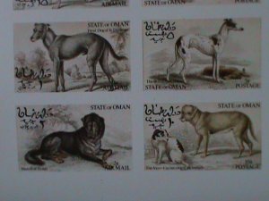 ​OMAN STATE-WORLD FAMOUS LOVELY DOGS- IMPERF-MNH-SHEET-VF-EST $12 LIMITED