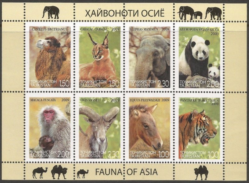 2009 Tajikistan 531-538KL Fauna 15,00 €