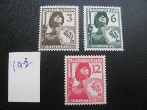 Germany 1937 MNH SC 481-483 SET  VF/XF 15 EUROS (193)