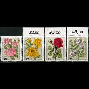 GERMANY-BERLIN 1982 - Scott# 9NB193-6 Flowers Set of 4 NH