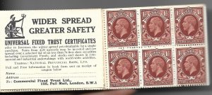 Great Britain KGV BB17 Booklet Complete