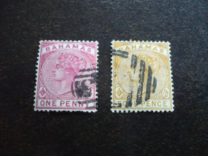 Stamps - Bahamas - Scott# 27,29 - Used Part Set of 2 Stamps