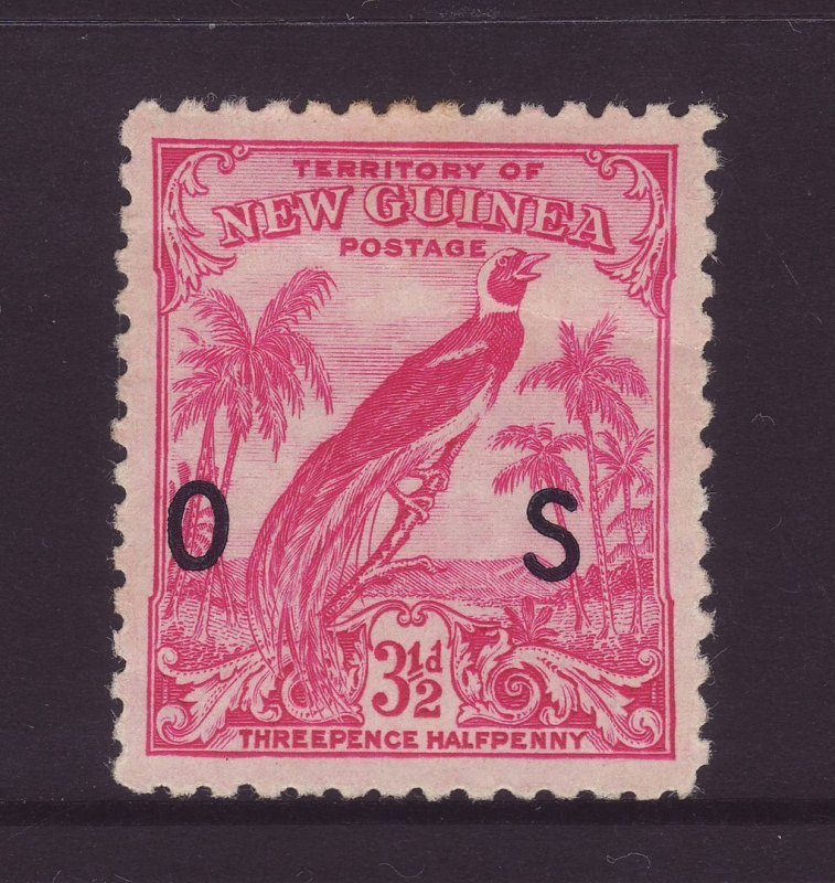 1934 New Guinea 3½d Official Mounted Mint SGO47 