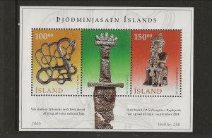 ICELAND Sc 1036 NH issue of 2005 - SOUVENIR SHEET - ART